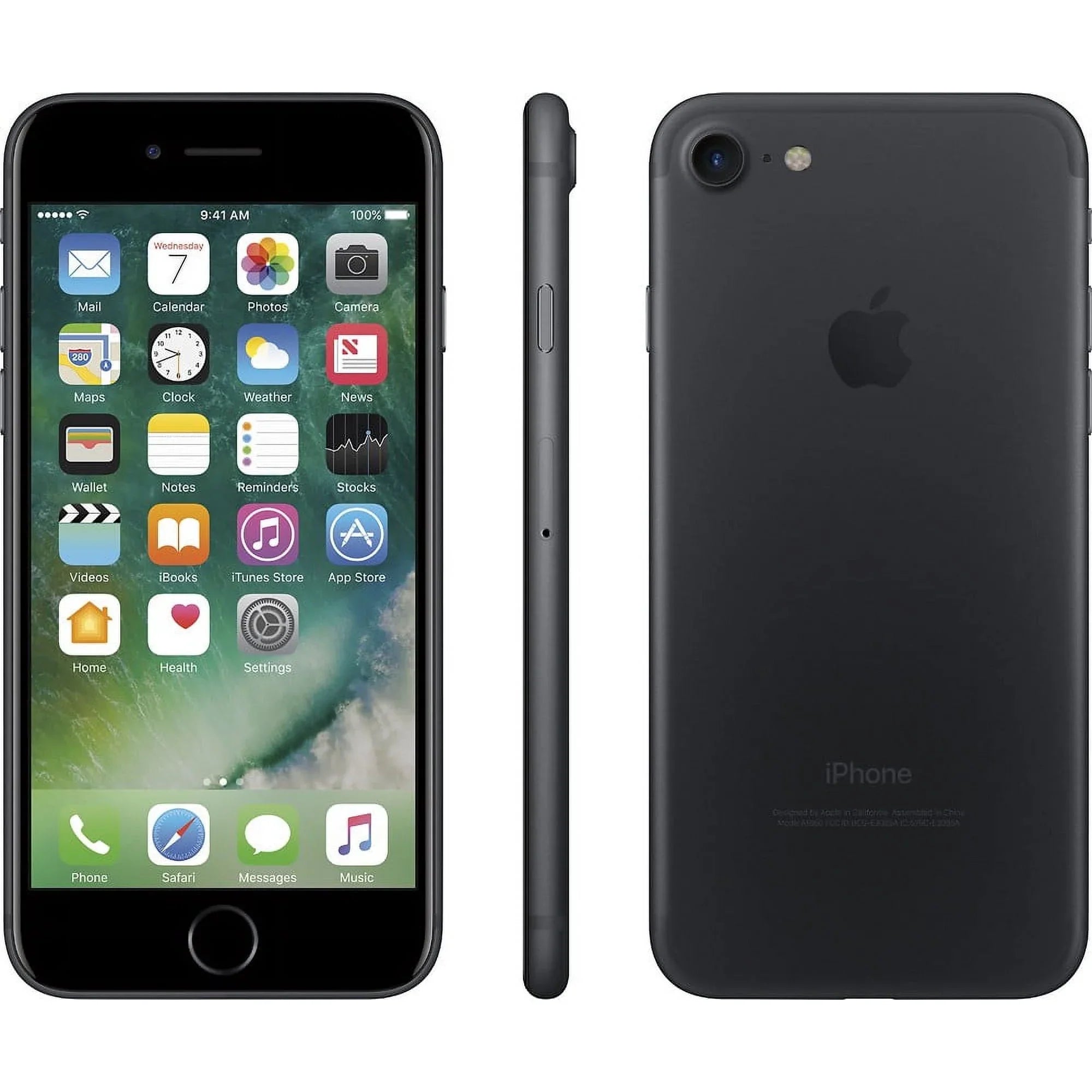 Restored Apple iPhone 7, 32 GB, Black - GSM Unlocked - GSM Fitting (Refurbished)
