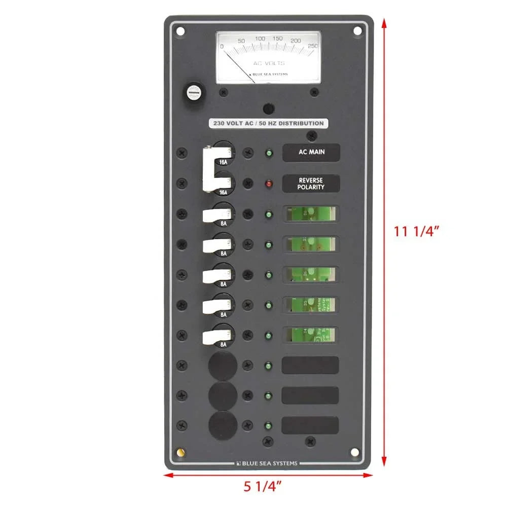 Blue Sea Craft Power Distribution Panel 8588 | 230VAC Main