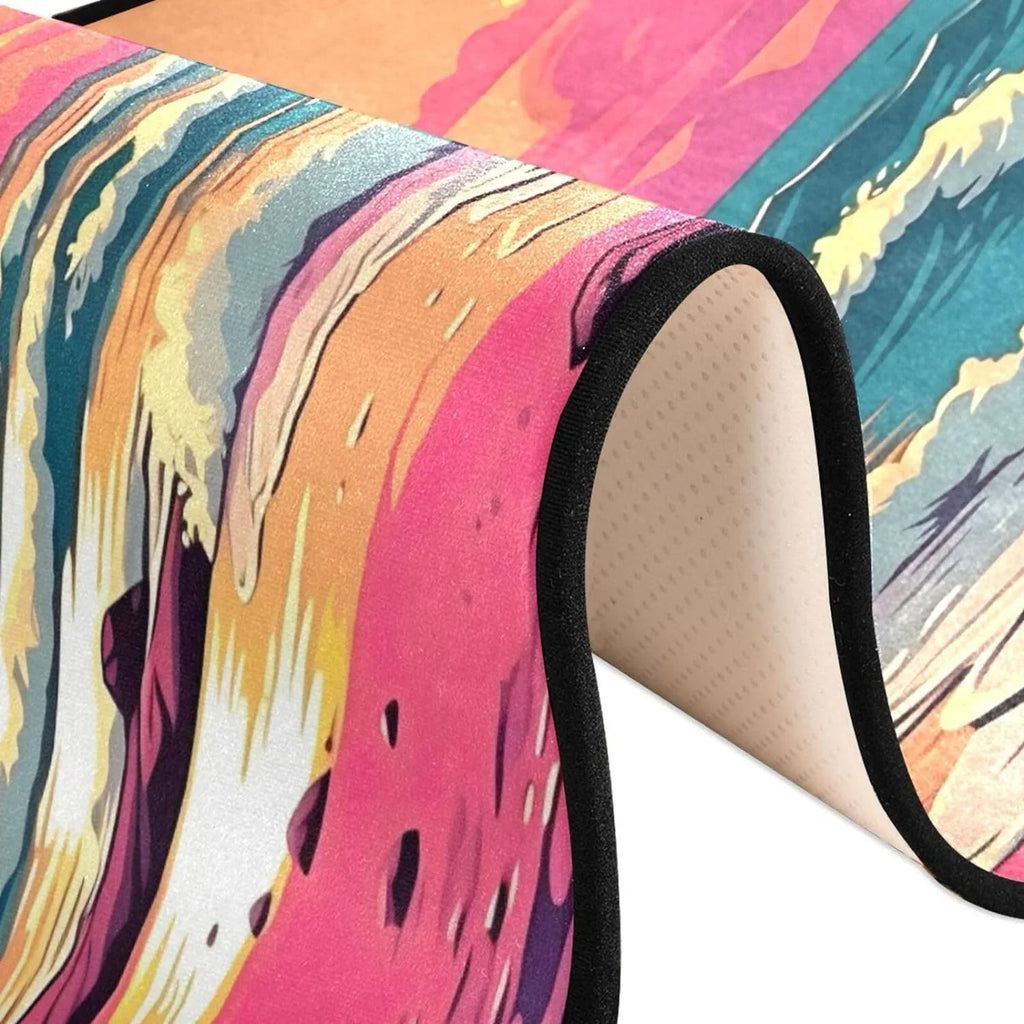 Coolnut Ocean Waves Non-Slip Runner Rug Area Rug Washable Rectangle Rug Bedroom Living Room Bathroom Hallways 72x24 Inches#10 Home Decor