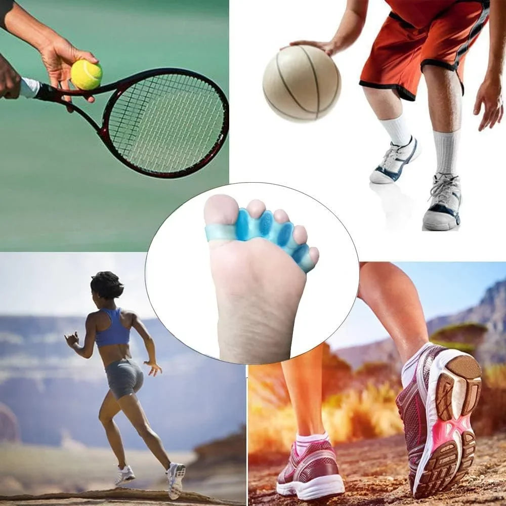 4Pcs Toe Separators & Toe Stretcher Spacer Yoga, Walking and Dancing - Bunion Relief, Gel Toe Alignment Women and Men