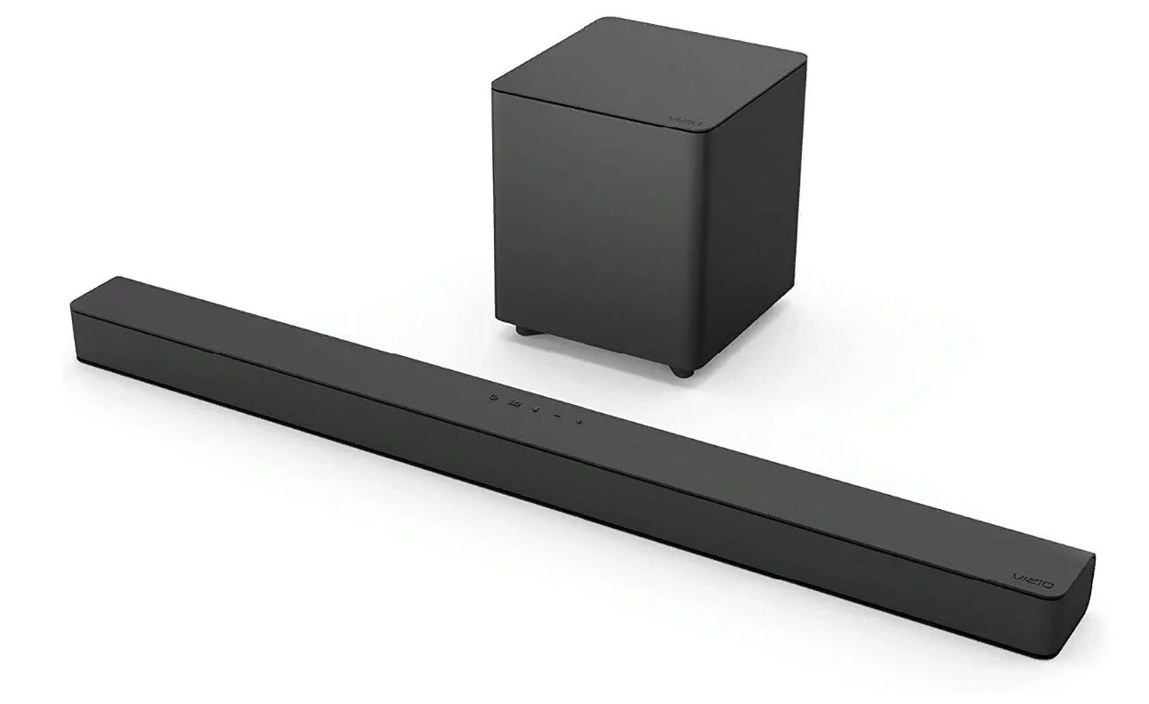 Restored VIZIO - V-Series 2.1 Channel Sound Bar System with Wireless Subwoofer - Black V21-H8R (Refurbished)