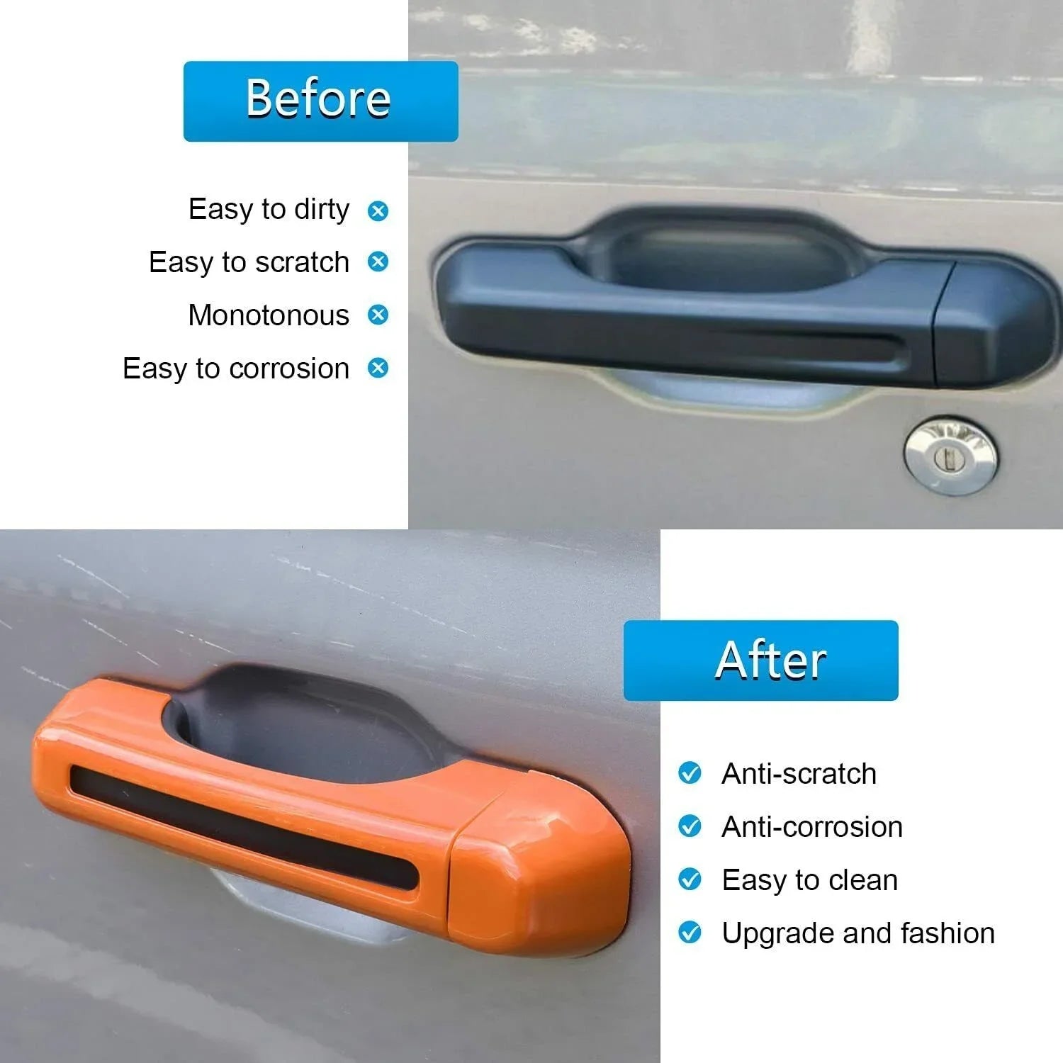 Teledu 10X Door & Tailgate Handle Protection Trim JLU 4Door