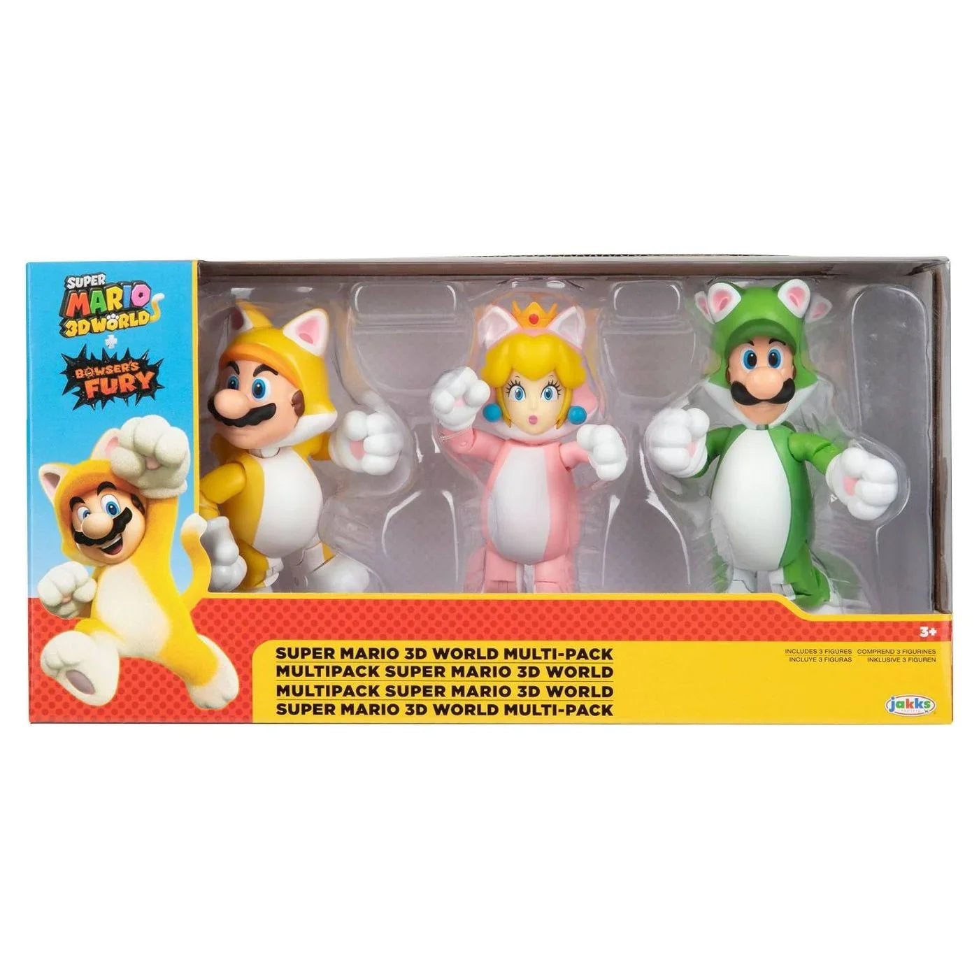 Super Mario 3D World Multi Pack Browsers Fury Toy Cat Mario Peach Luigi Figure