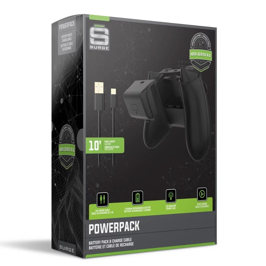 Microsoft Xbox Series S 512GB Console with POWERPACK USB-C Charge Cable & Battery and CHARGEDOCK Dual Charge Base Bundle