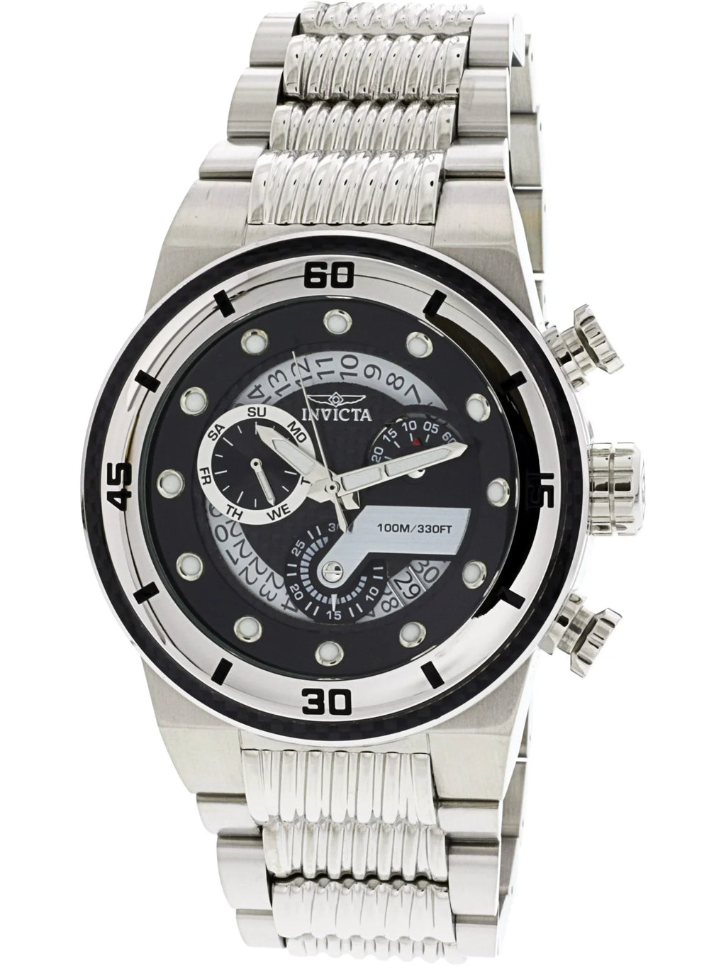 Invicta 25280 Men's S1 Rally Black Carbon Fiber Dial Steel Chronograph Watch