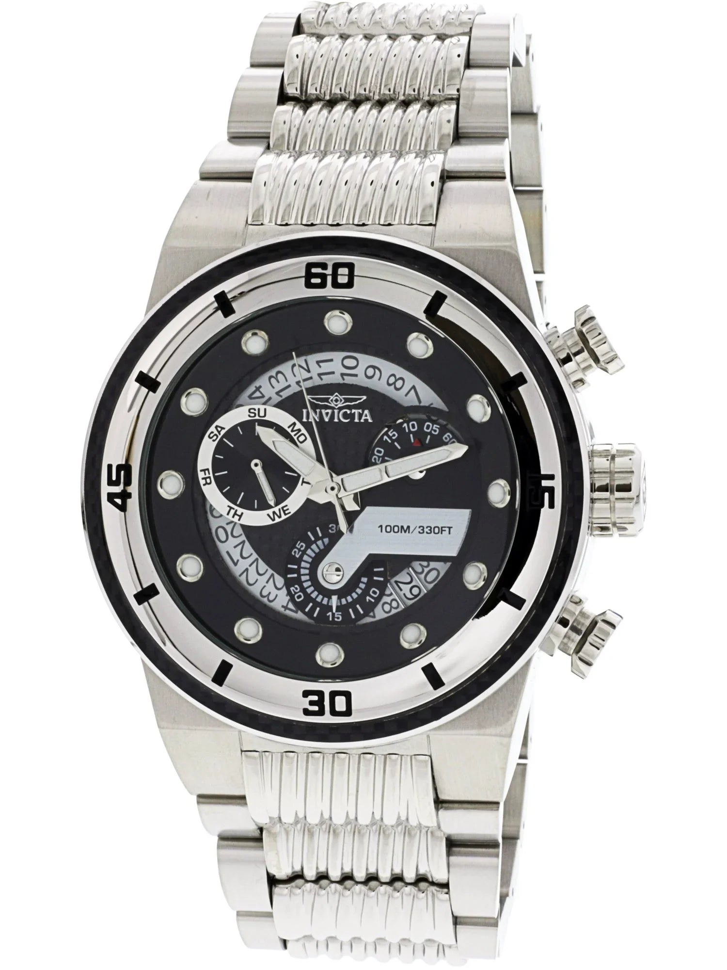 Invicta 25280 Men's S1 Rally Black Carbon Fiber Dial Steel Chronograph Watch
