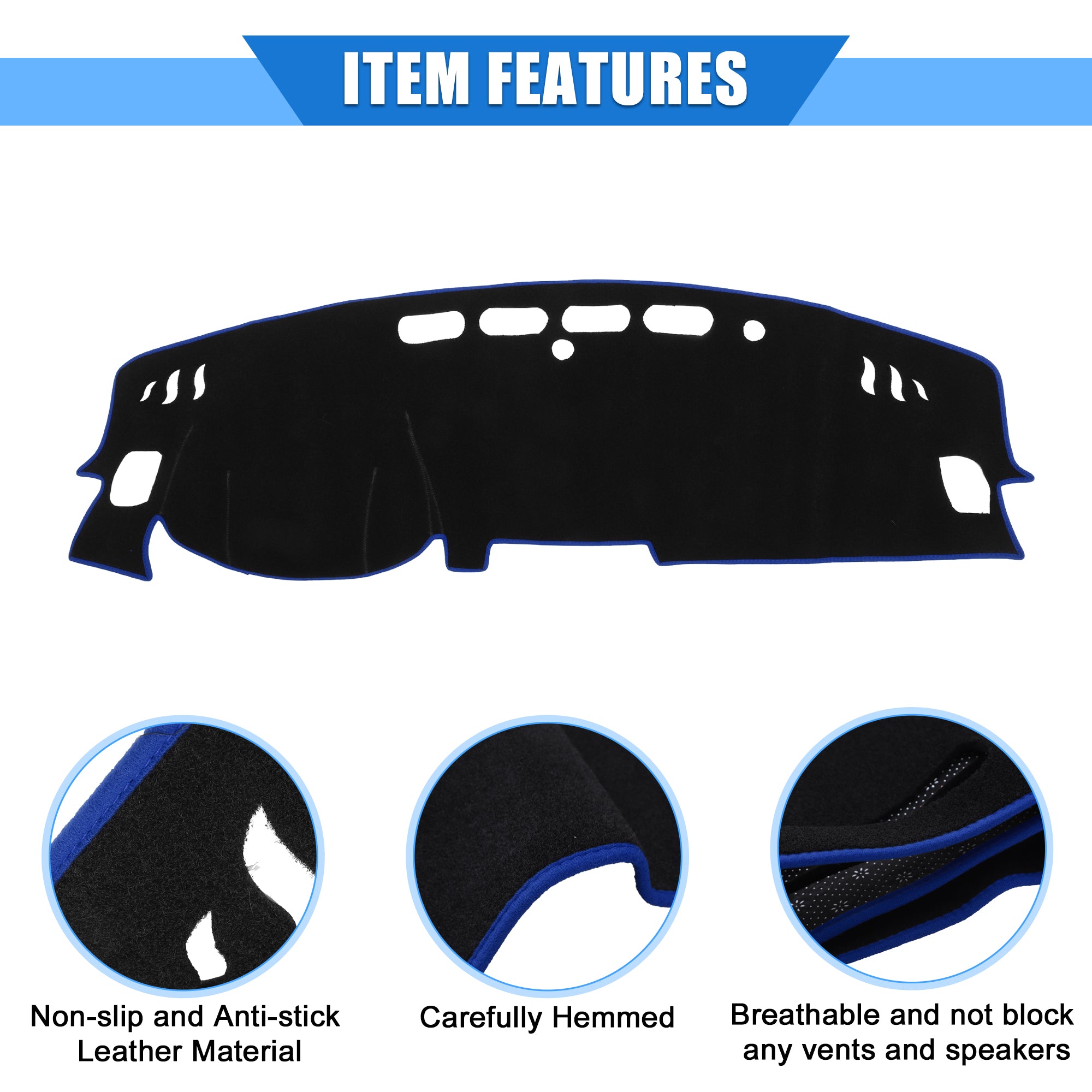 Unique Bargains Car Center Console Dashboard Wrap Nissan Kicks 2017-2020 Protective Polyester Blue