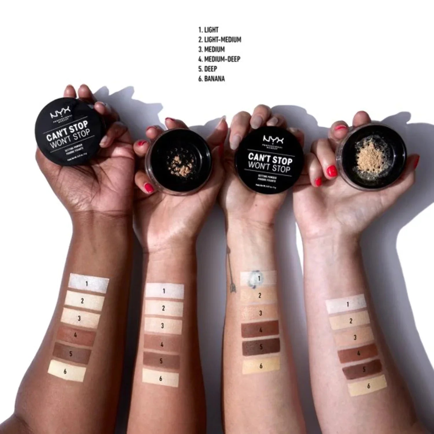 NYX Can't Stop Won't Stop Setting Powder - 04 Med-Deep
