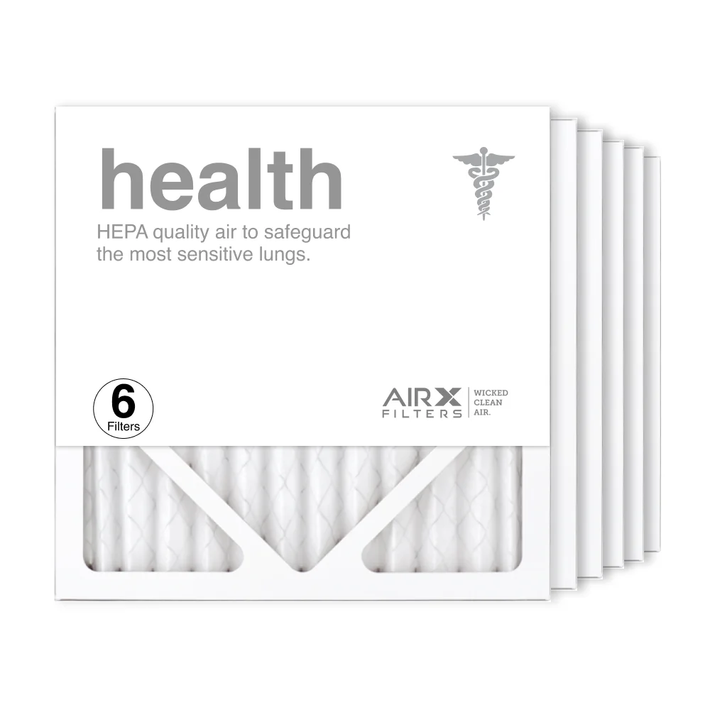 AIRx Filters 12x12x1 Air Filter MERV 13 Pleated HVAC AC Furnace Air Filter, Health 6-Pack, Made in the USA