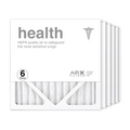 AIRx Filters 12x12x1 Air Filter MERV 13 Pleated HVAC AC Furnace Air Filter, Health 6-Pack, Made in the USA