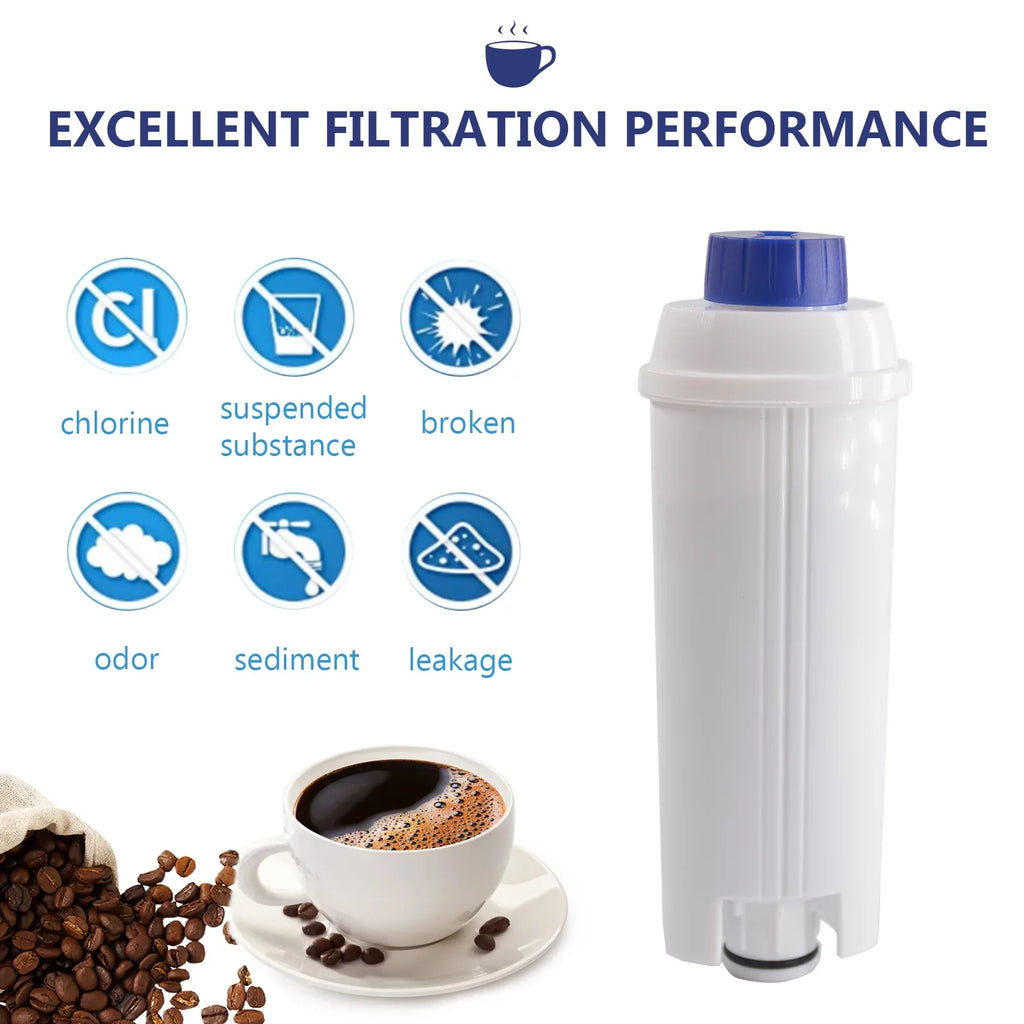 4Pcs Coffee Replacement Filter Cartridge Replacement Filter Coffee Filter with Delonghi DSL C002 Maker Machine Coffee Machine Accessory Water Filter Coffee Maker