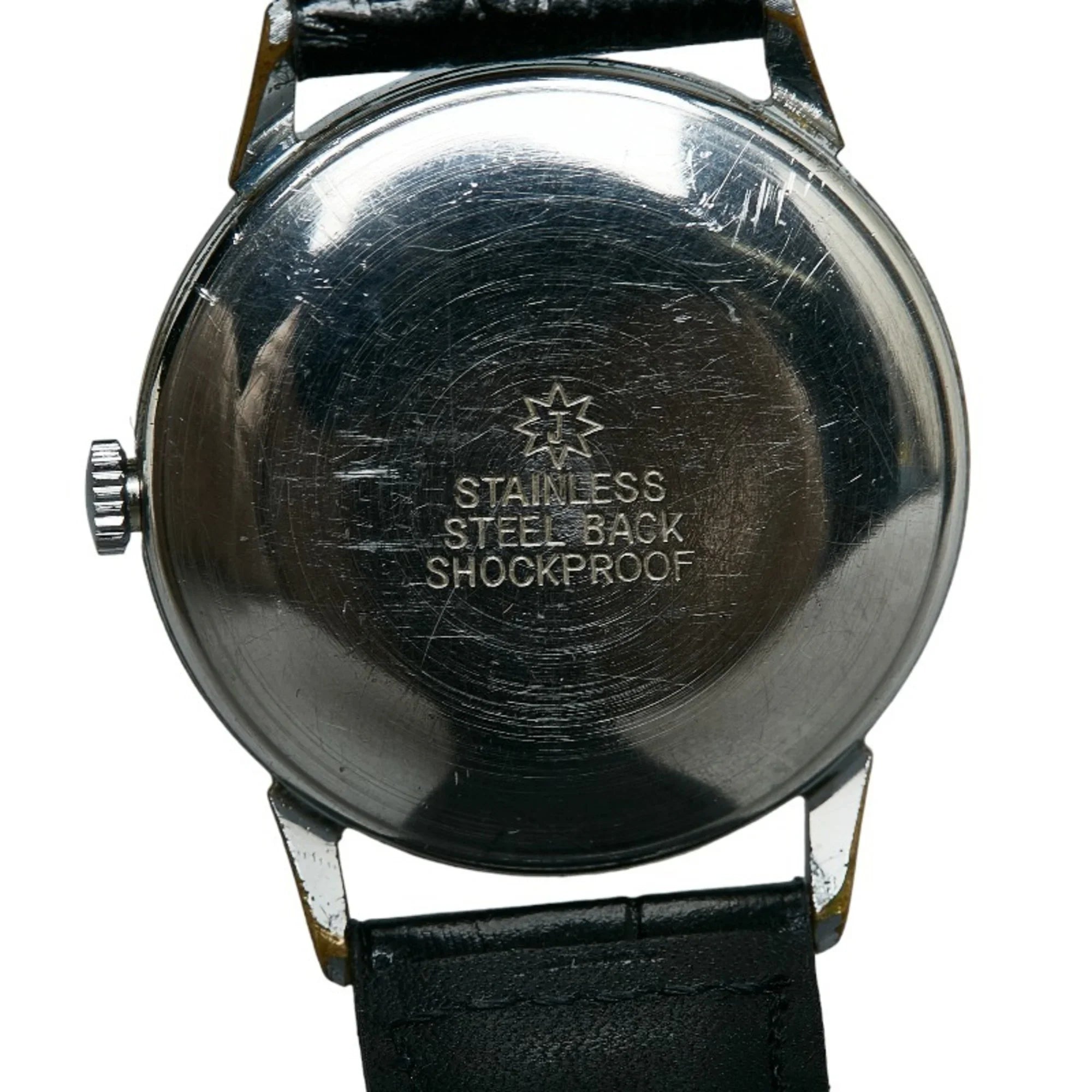 Pre-Owned Junghans 15JEWELS External Belt Watch Manual Winding Black White Dial Stainless Steel Ladies JUNGHANS (Good)