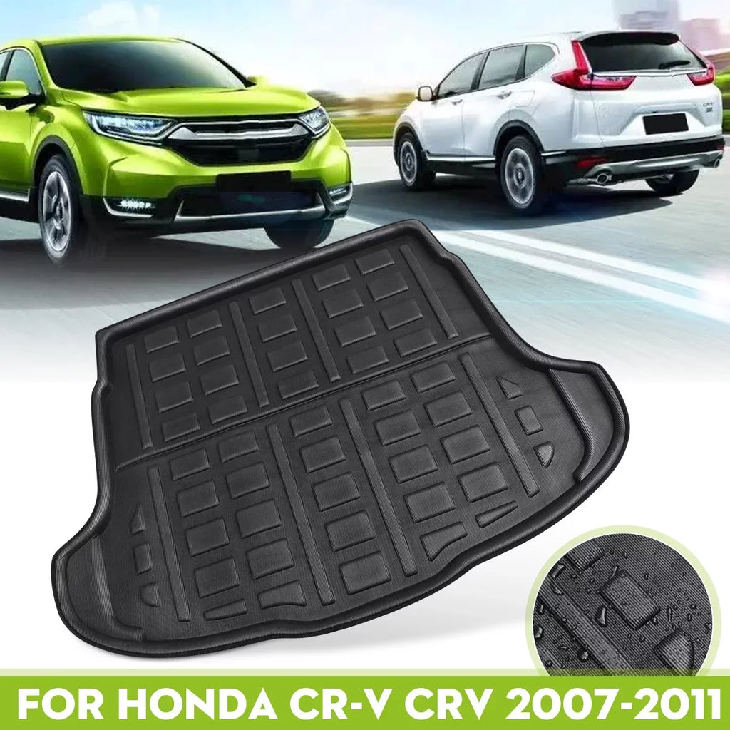 1pcs Cargo Liner Mat Honda CR-V CRV 2007-2011 Boot Rear Trunk Floor Tray Waterproof All , Black