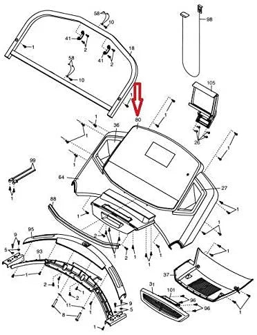Icon Health & Fitness, Inc. Display Console Assembly 394995 Works with Prom Premier 900 Treadmill