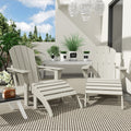 Polytrends Laguna All Poly Outdoor Patio Adirondack Chair Conversation Set - (4-Piece) Sand