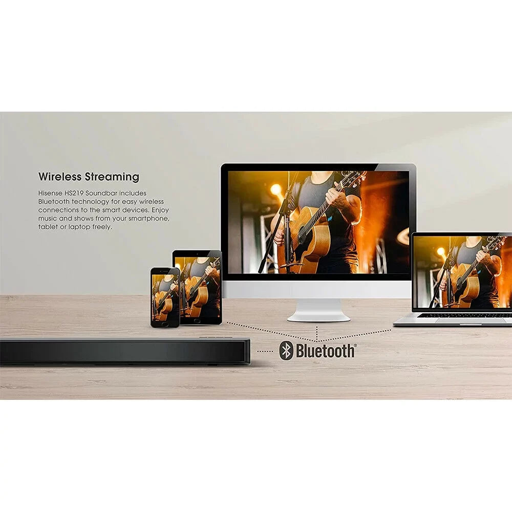 Hisense - 2.1-Channel Soundbar w/ Wireless Subwoofer