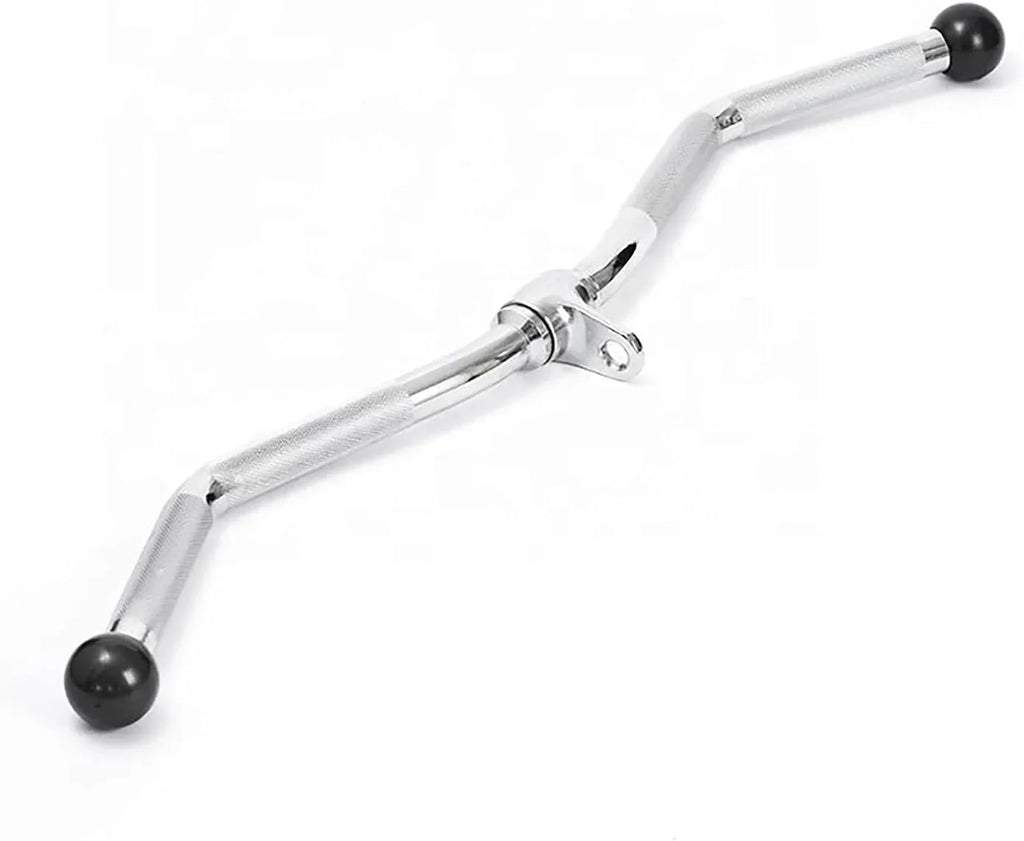 Lat Pull Down Curl Bar Cable Machine Attachment, Tricep Press Down Bar Lat Pulldown Attachments, Cable Machine Accessories Gym Equipment Lat Bar with Knurled Grip & Revolving Hanger, Long 30"