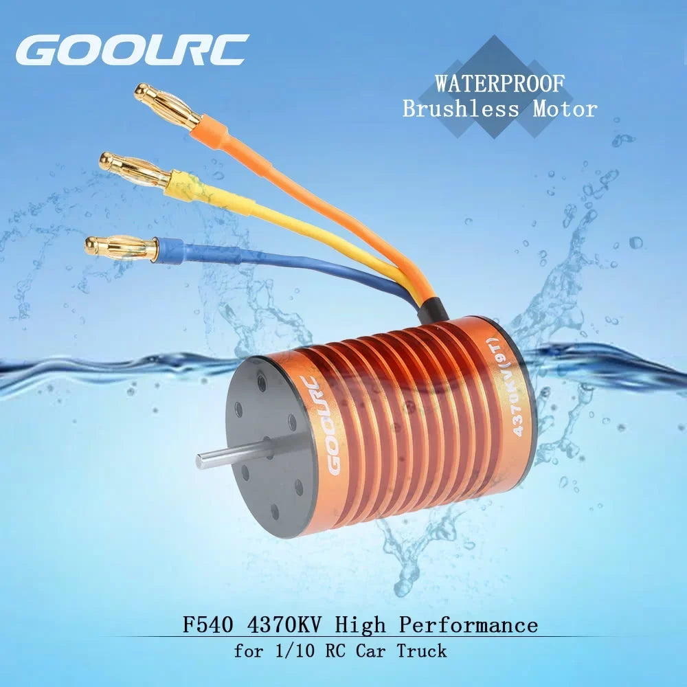 GoolRC Upgrade Waterproof F540 4370KV Brushless Motor with 45A ESC Combo Set 110 Car Truck
