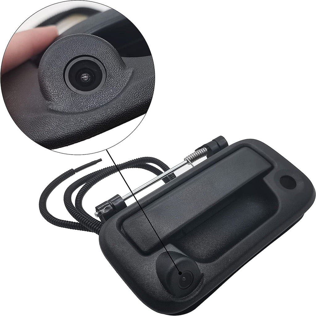 Tailgate Handle with Camera, OE: #8L3Z-9943400-AC, with Ford F150, F250, F350, F450, F550 (Black)