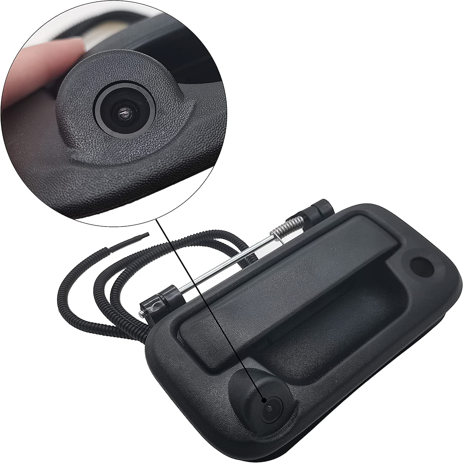 Tailgate Handle with Camera, OE: #8L3Z-9943400-AC, with Ford F150, F250, F350, F450, F550 (Black)