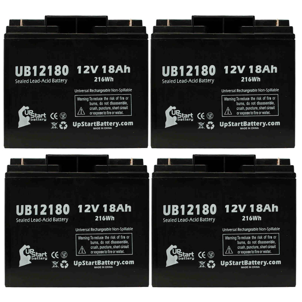 4x Pack - CSB BATTERY OF AMERICA GP12150F Battery - Replacement UB12180 Universal Sealed Lead Acid Battery (12V, 18Ah, 18000mAh, T4 Terminal, AGM, SLA)