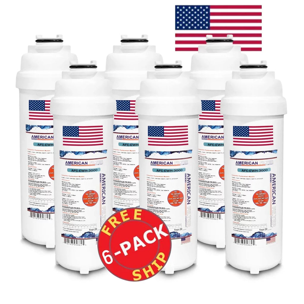 AFC Brand , Water Filters , Model # AFC-EWH-3000 , with WaterSentry® LZWSGRN8PK - 6 Pack - Made in U.S.A.