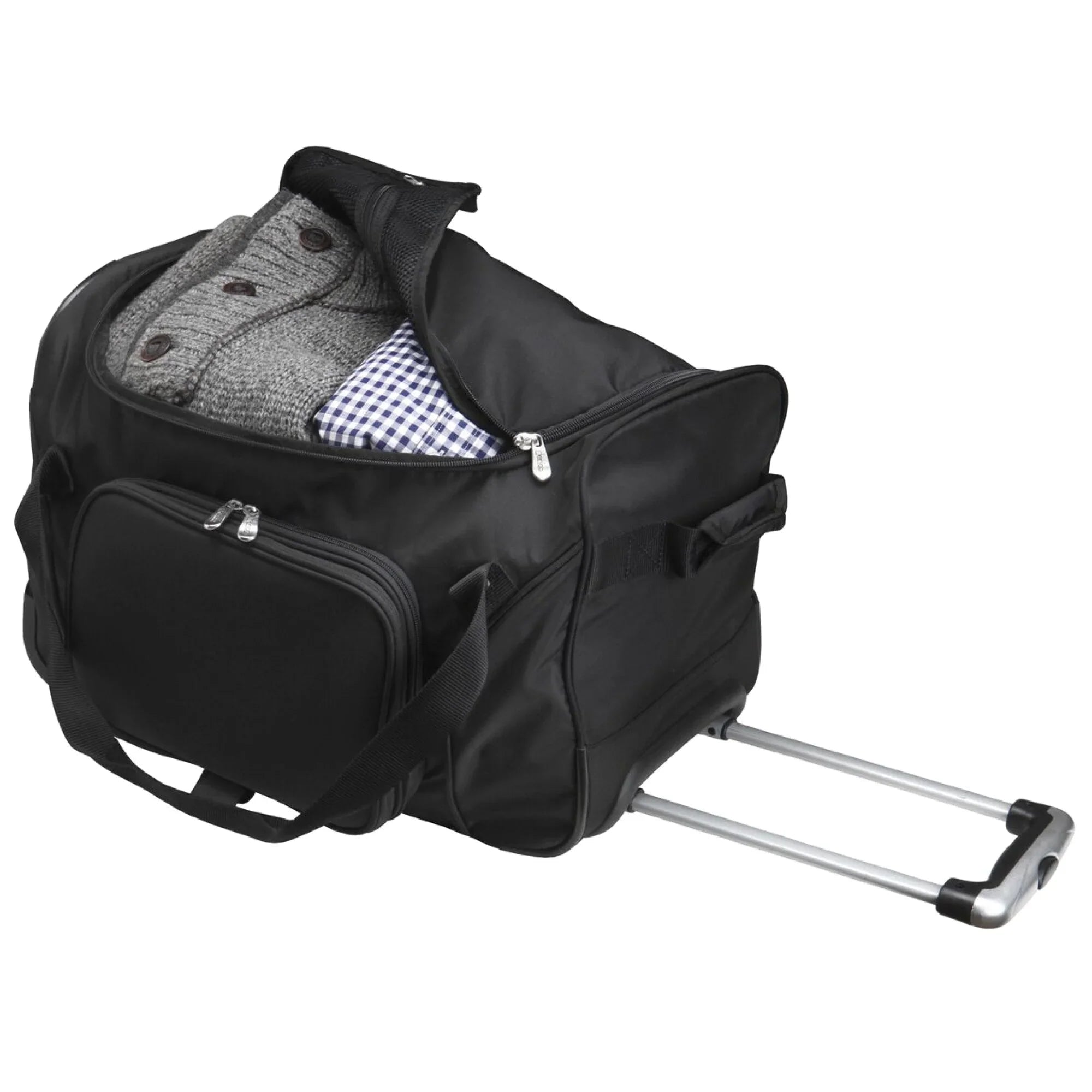 MOJO Black New York Mets 22" 2-Wheeled Duffel Bag