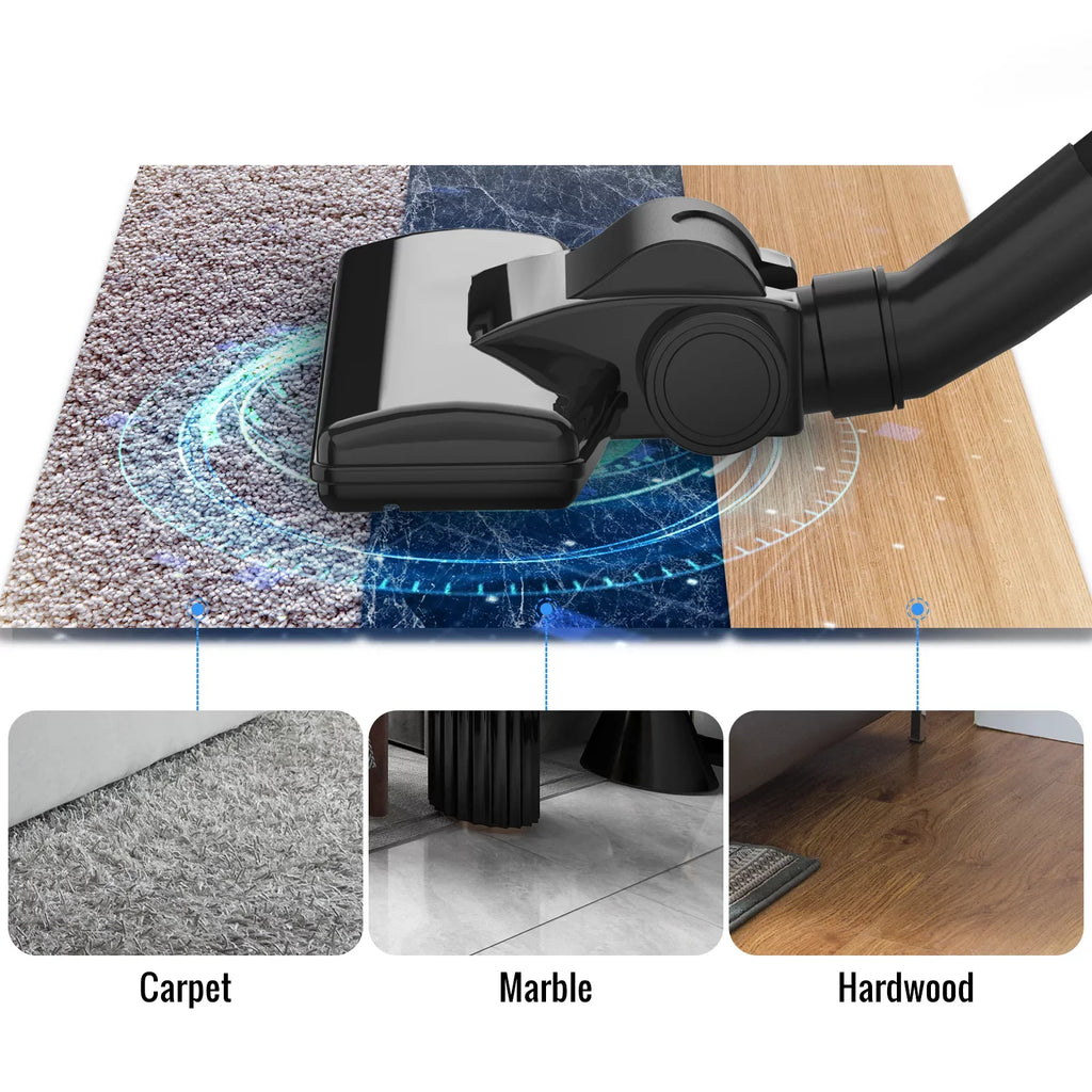 DOFLY Rechargeable Vacuum Cleaner Cordless, Upgraded 11000PA Super Suction Stick Vacuum Cleaner, Handheld Vacuum Cordless Stick Vacuum with LED Light(AK-007A-Pro)