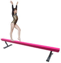 Athletic Bar 8ft Adjustable Acrobatic Tube Beam, High/Low Floor Balance Beam Gymnastics Equipment Kids/Adults Gymnastics Beam Gymnastics Competition Training Practice fine Yoga Stretching Pink