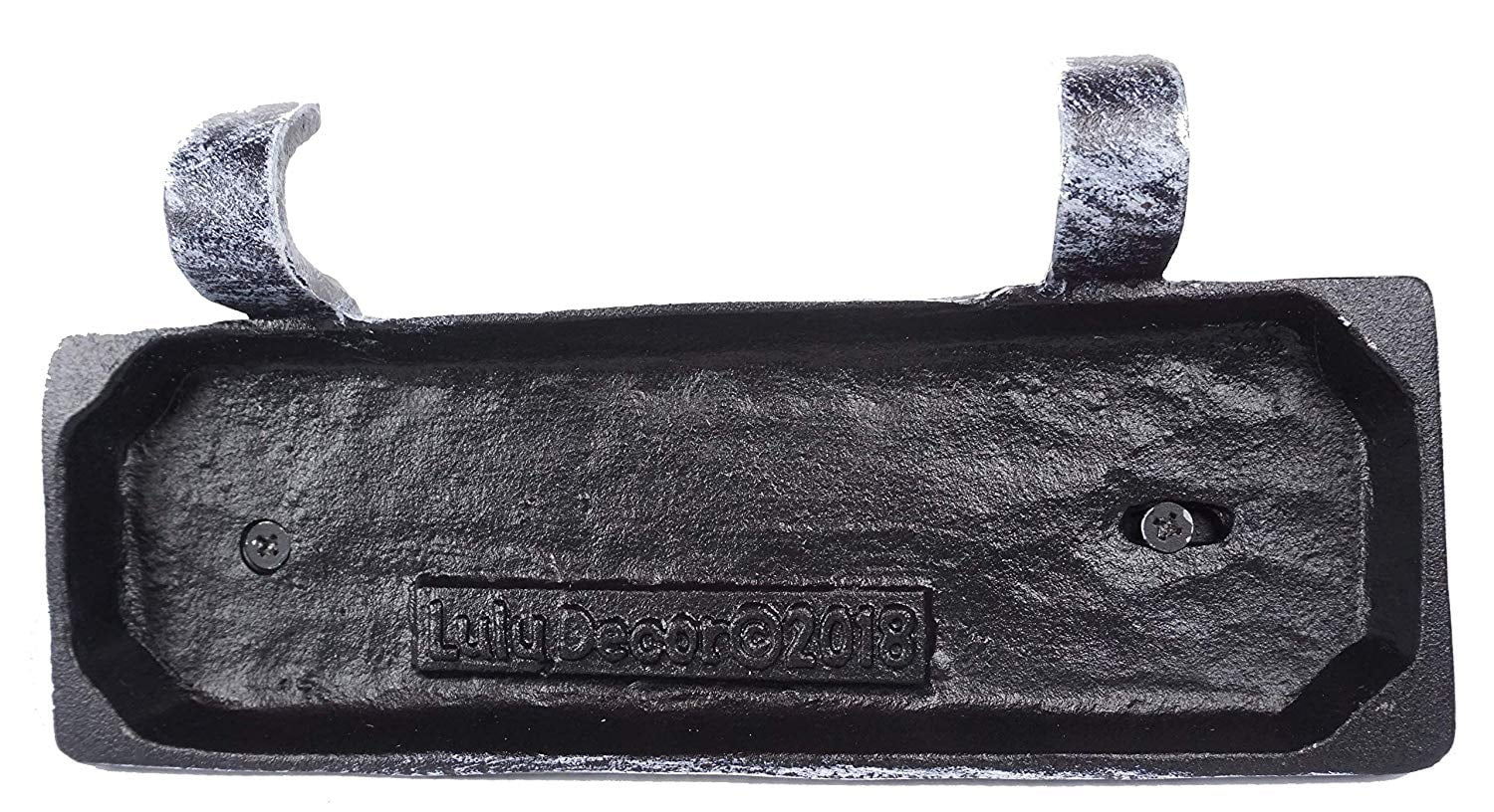 LuLu Decor, 100% Cast Iron Christmas Stocking Holders, 2D Train Engine with 5 Rail carts, 7 Stocking Hooks, Beautiful & Strong Sturdy Heavy Hooks, Each Weighs Approx 3 lb (Combo Train 2D)