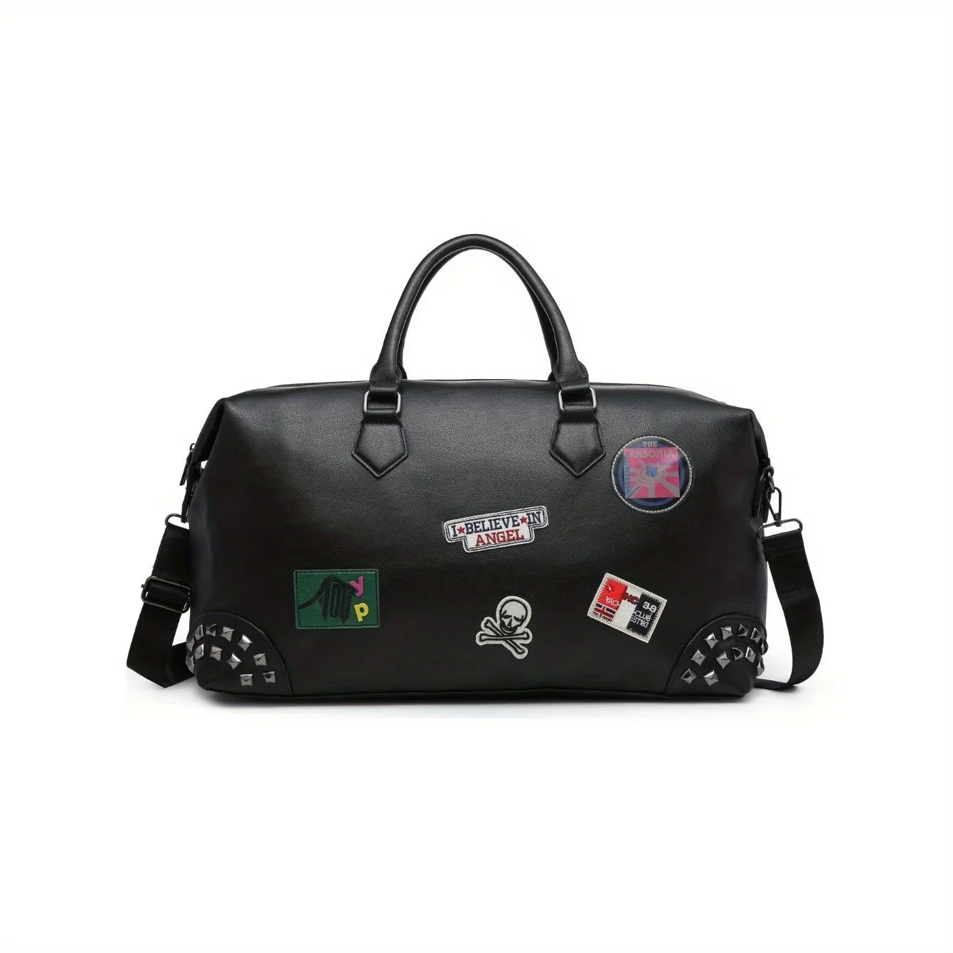 MICHROE Travel Bag Large Tote Crossbody Handbag PU Leather Weekender Duffel Bag