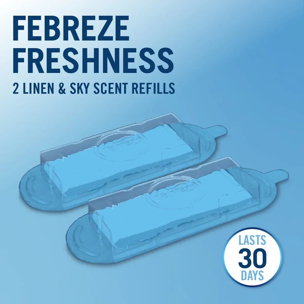 Febreze Linen and Sky Scent Cartridge, FRF102L 3 Pack Value Bundle