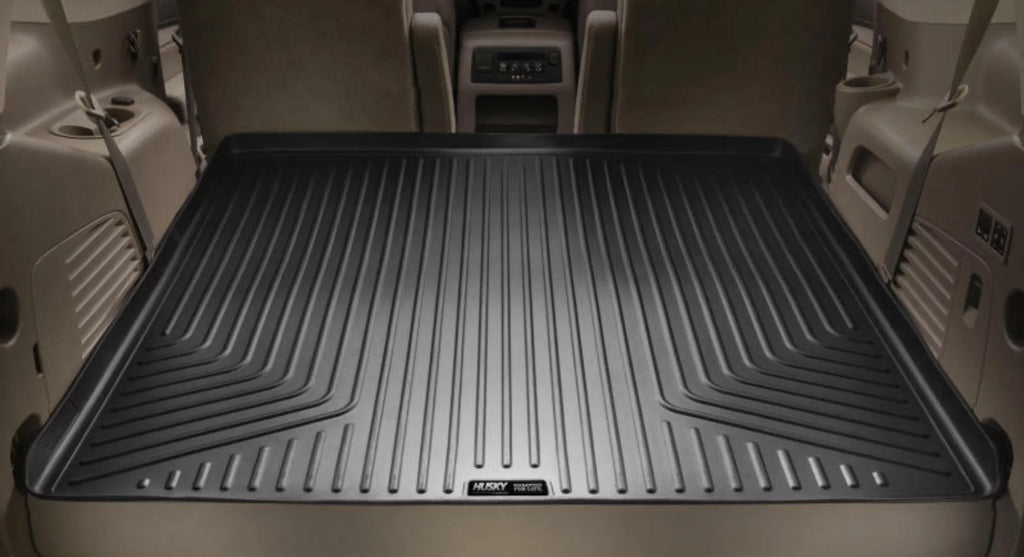 Husky by RealTruck beater Series Cargo Liner Behind 3rd Seat Black with 11-19 Ford Explorer; behind and under upright 3rd Seat
