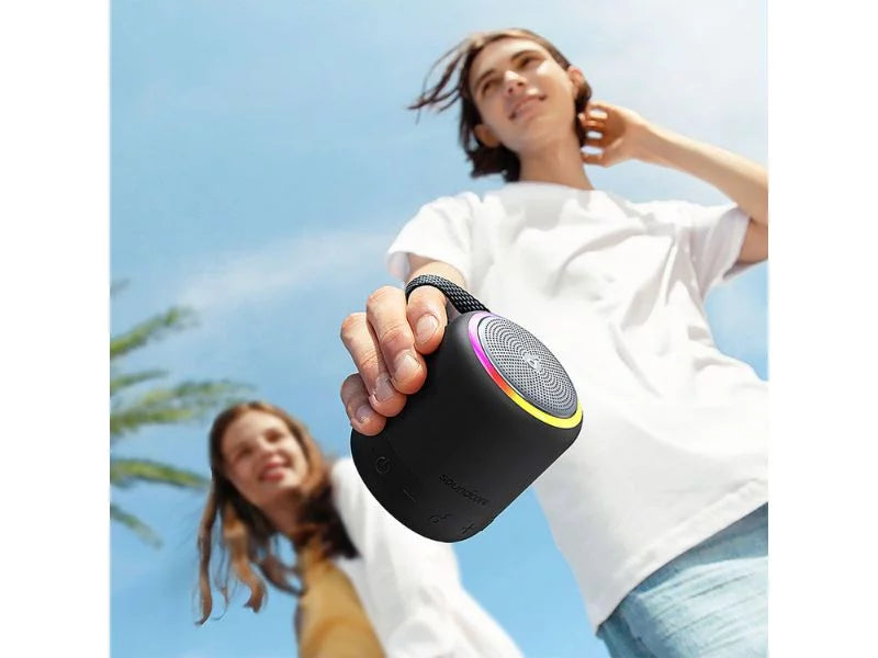Refurbished Soundcore B3127Z11 Mini 3 Pro Portable Bluetooth Speaker 2-Pack Black 15H Playtime IPX7 Waterproof