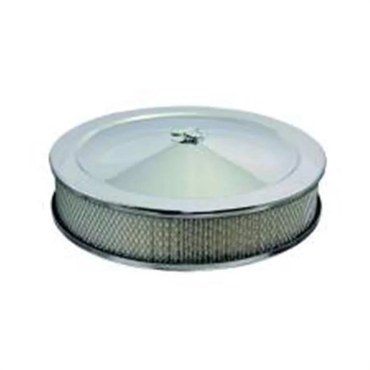 Specialty Chrome 14 in. Round 3 in. Element 5.12 in. Carb Flange High Dome Air Cleaner Assembly - Flat Base