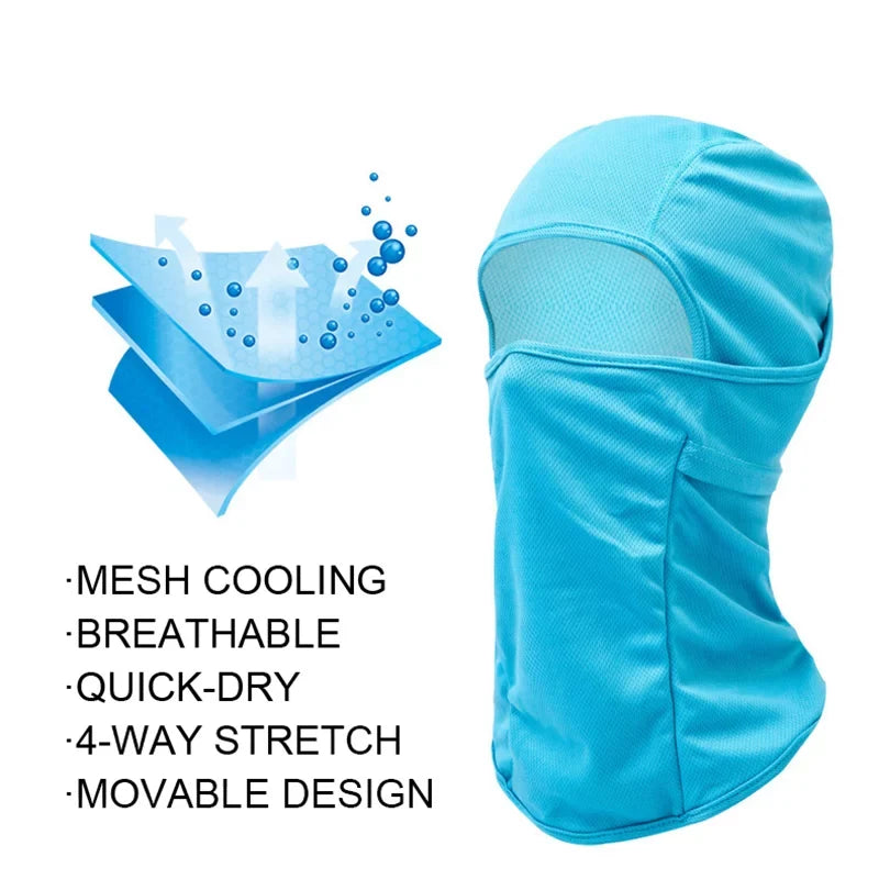 Toptie 45 Pack Black Balaclava Ourdoor UV Sun Protection Hood Mesh Cooling Adjustable Balaclava Men Women-45 Pcs Black