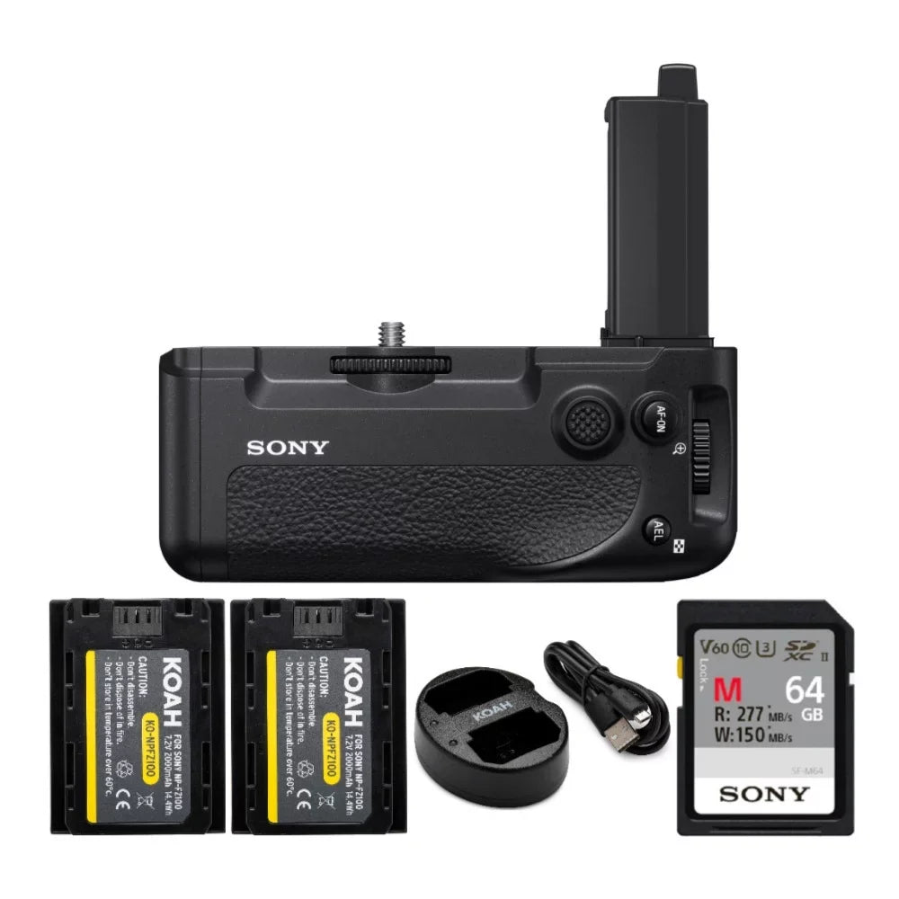Sony Vertical Grip Alpha a7R IV Camera with 64GB SD Card Bundle