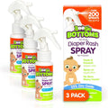 Baby Diaper Rash Cream Spray by Boogie Bottoms, No-Rub Touch Free Application Sensitive Skin, Over 200 Sprays per Bottle, 1.7 oz, Pack of 3