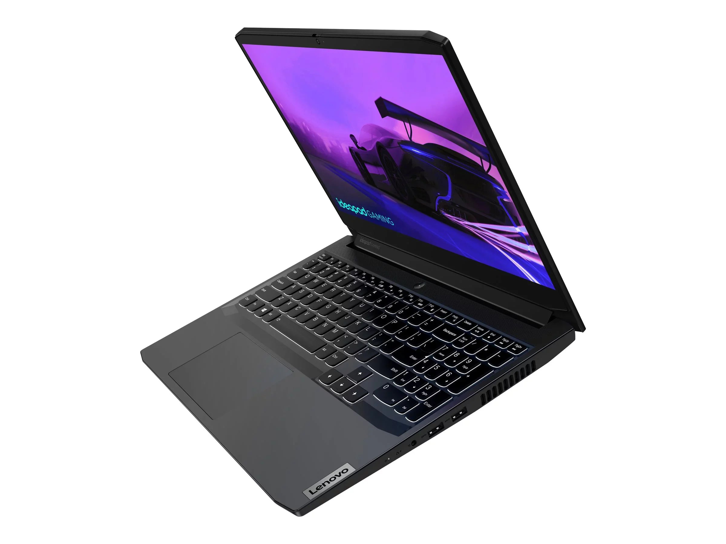 Lenovo IdeaPad Gaming 3 15ACH6 82K2 - 180-degree hinge design - AMD Ryzen 7 - 5800H / up to 4.4 GHz - Win 10 Home 64-bit - GF RTX 3050 - 16 GB RAM - 512 GB SSD NVMe - 15.6" IPS 1920 x 1080 (Full HD) @ 120 Hz - 802.11a/b/g/n/ac/ax - shadow black - kb