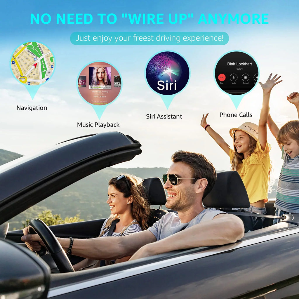 Emlimny Wireless CarPlay Adapter, CarPlay Dongle Factory Wired CarPlay Cars, Convert Wired to Wireless CarPlay, Plug & Play Auto Connect No Delay Online Update Cars