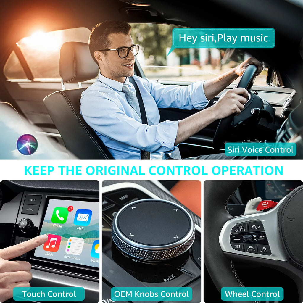 Emlimny Wireless CarPlay Adapter, CarPlay Dongle Factory Wired CarPlay Cars, Convert Wired to Wireless CarPlay, Plug & Play Auto Connect No Delay Online Update Cars