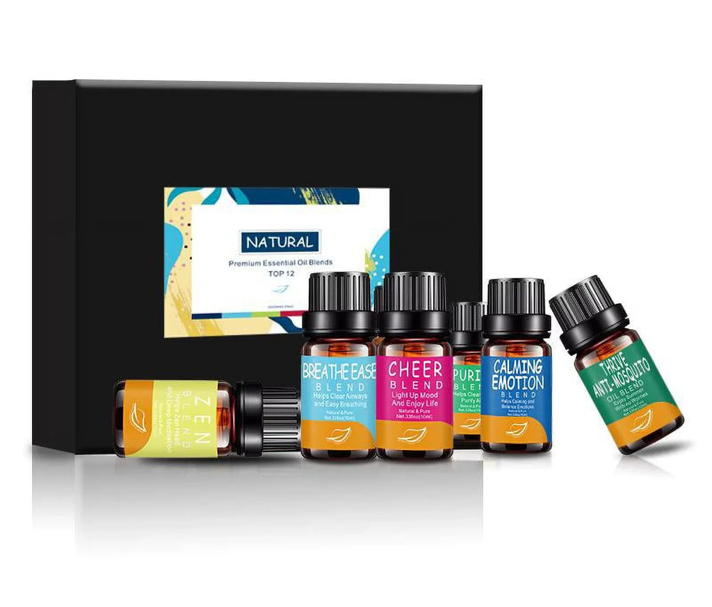 drdong-Natural and Pure TOP 12 Premium Essential Oil Blends-Breathe Ease, Health Shield, Calming…