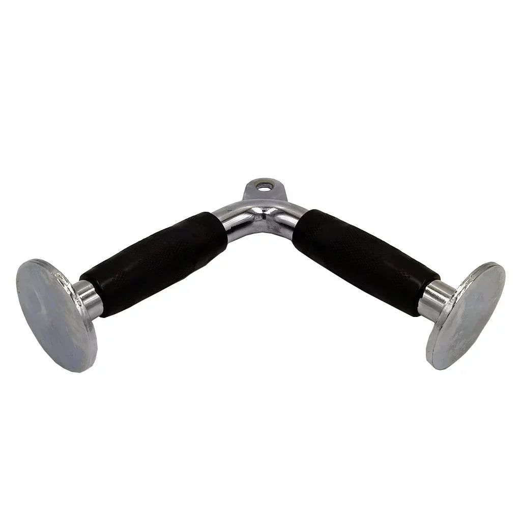 V Shaped Press DownBar, Strength Training Deluxe Single Double D Handle Tricep Rope, V-Shaped Rotating Straight Press Down Bar Weight Workout, Cable Machine Accessories