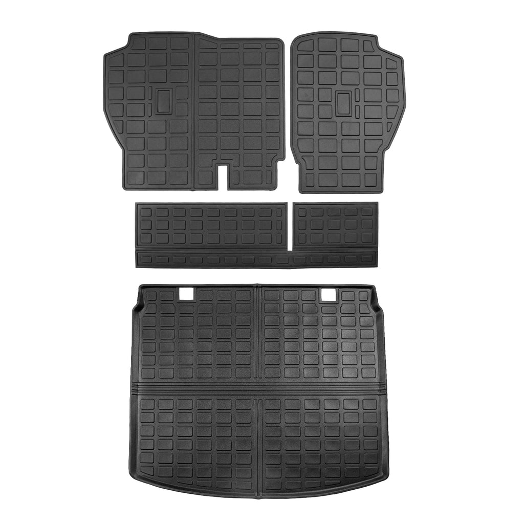 Cargo Mat with 2023 2024 Honda CRV Hybrid Cargo Liner Trunk Mat Back Seat Protection Protector Honda CR-V Accessories (Fit Upper Deck, Trunk Mat+Backrest Mats)