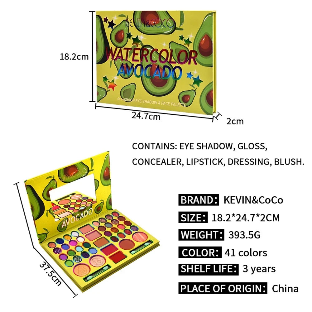 Multifunction Matte Eyeshadow Palette 41 Colors Eyebrow Powder Blush Lipstick Powder Cake Long Lasting Cosmetic Tool
