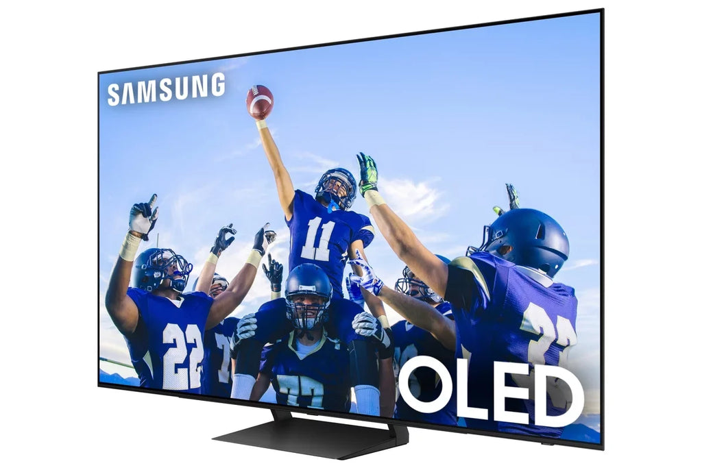 Samsung QN55S90CAFXZA 55" 4K OLED Smart TV with AI Upscaling with a Samsung HW-B550 2.1ch Soundbar and Subwoofer with Dolby Audio (2023)