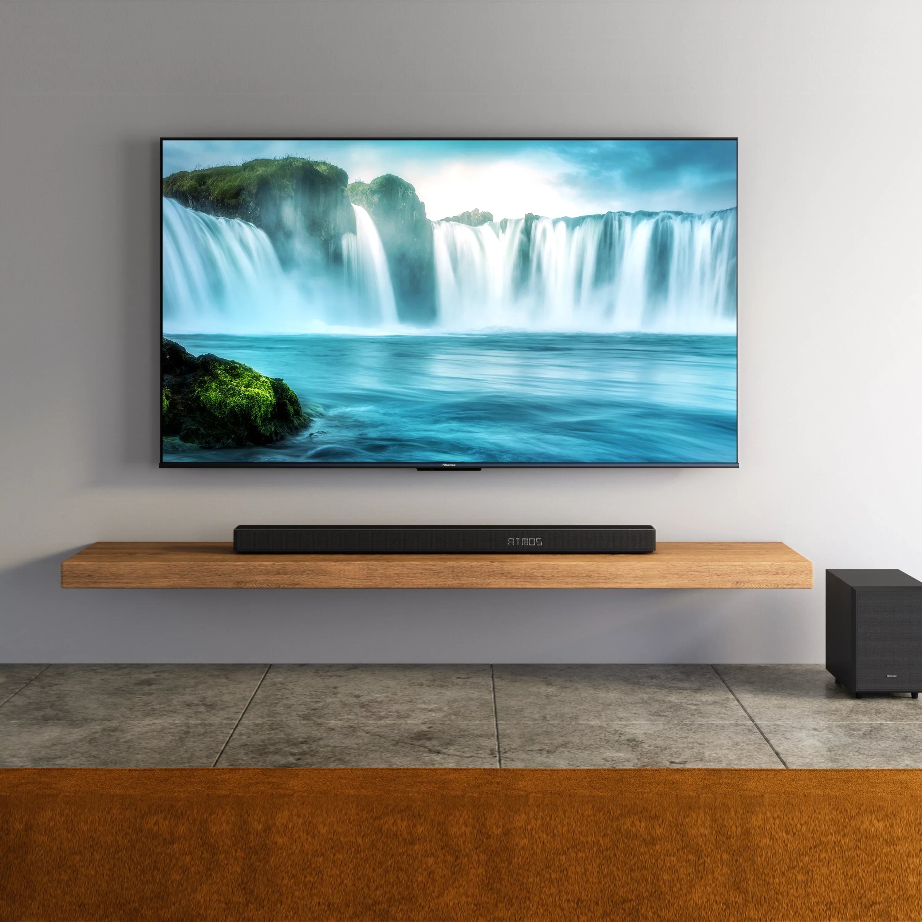 Restored Hisense 3.1.2 Ch 360W Soundbar with Wireless Subwoofer* and Dolby Atmos (AX3120G) (Refurbished)