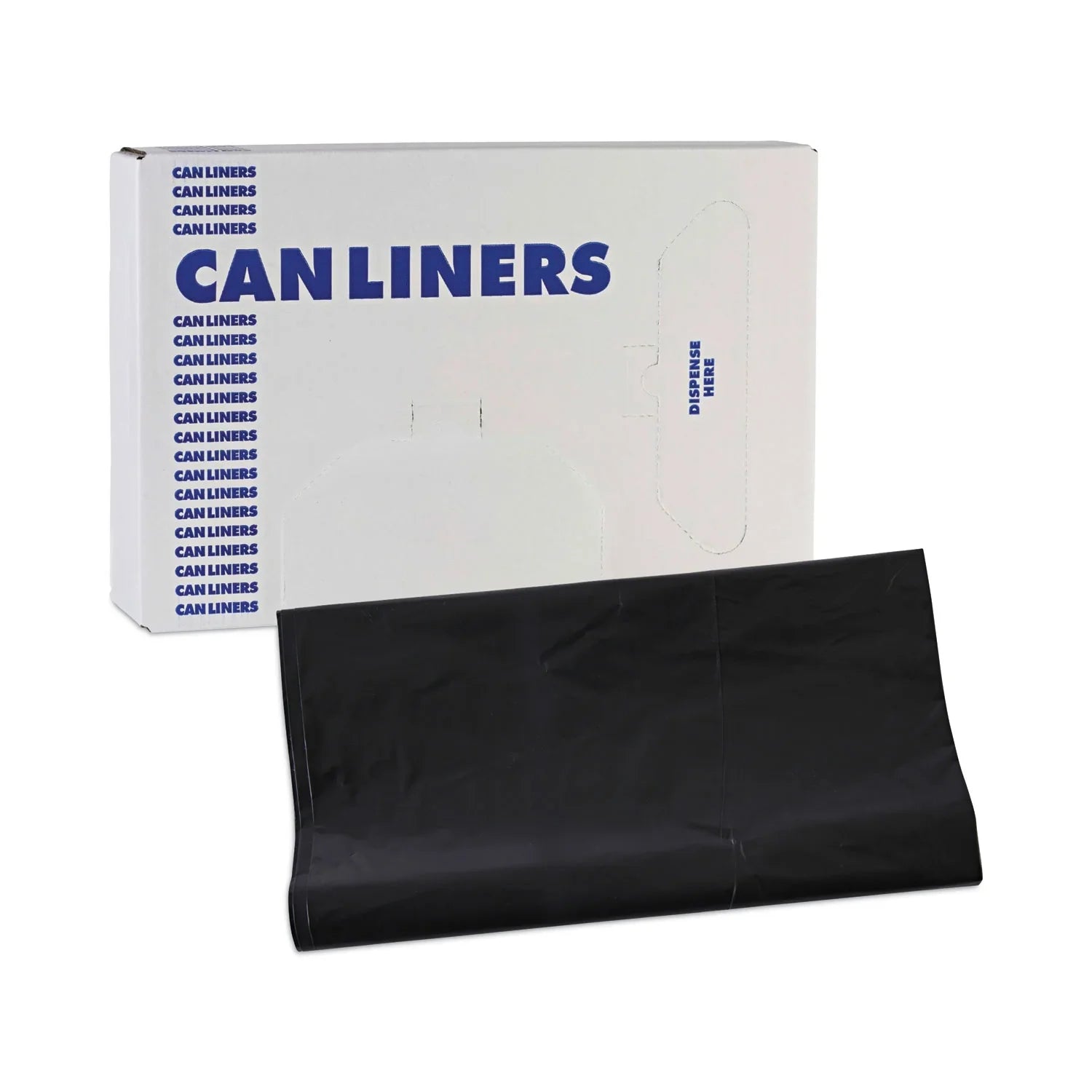 Boardwalk Linear Low Density Industrial Trash Bags, 56 gal, 1.7 mil, 43 x 47, Black, 100/Carton