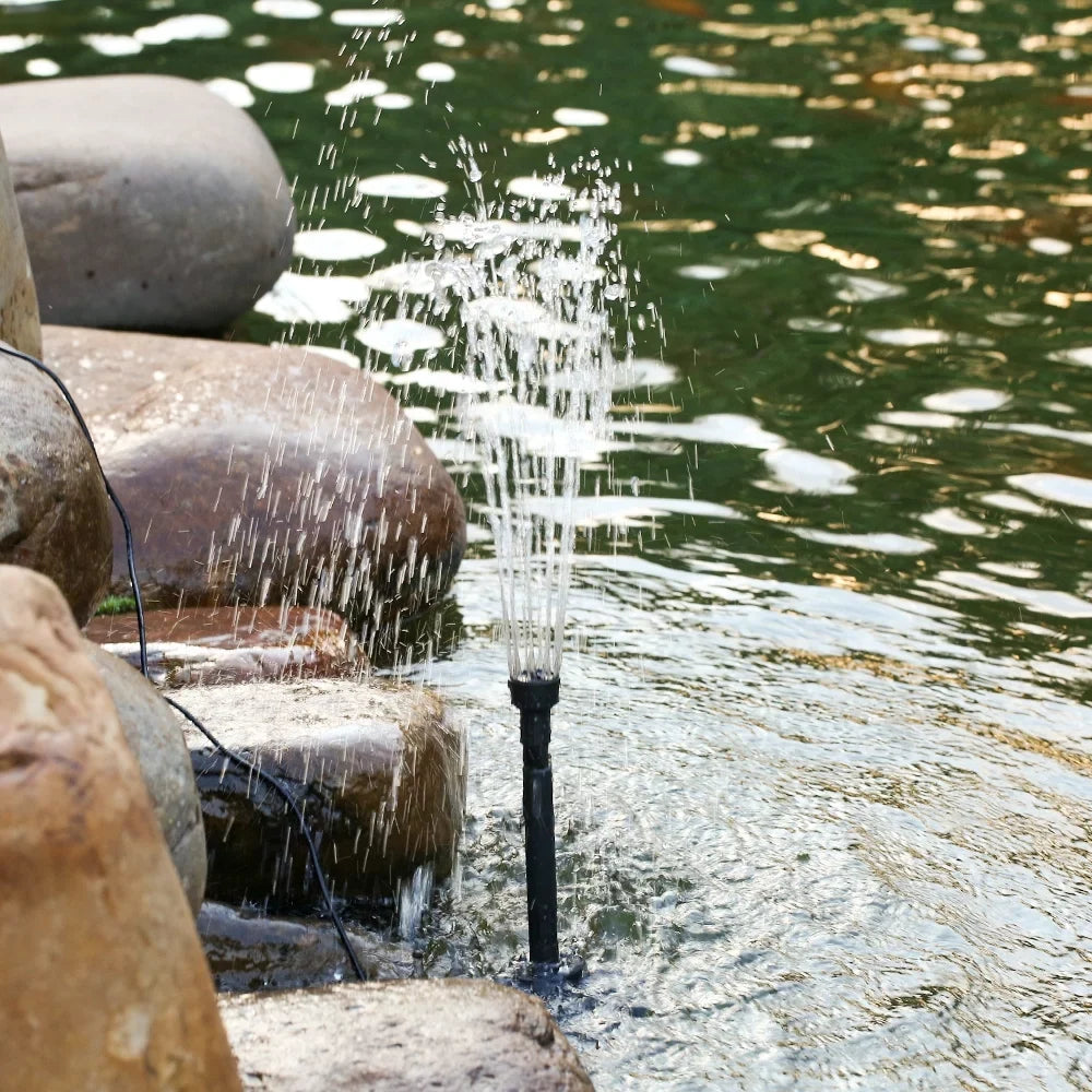 Lixada LED Light Submersible Water Pump 10W Fish Aquarium Bird Bath Garden Pond Fountain 600L/H AC