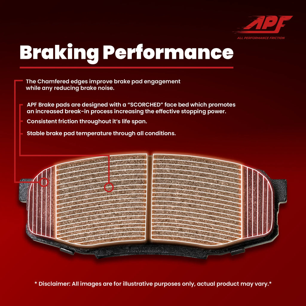 Front Ceramic Carbon Fiber Brake Pads 2003-2011 Ford Ranger